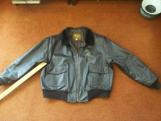 Us Navy Excelled G - 1 Intermediate Leather Flyers Jacket Xxl