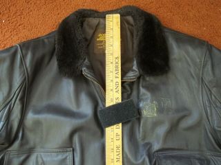 US Navy Excelled G - 1 Intermediate Leather Flyers Jacket XXL 4