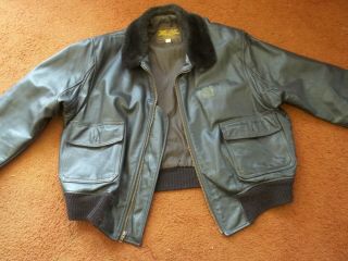 US Navy Excelled G - 1 Intermediate Leather Flyers Jacket XXL 9