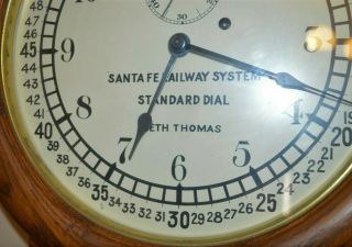 ANTIQUE SETH THOMAS 2 REGULATOR (SANTA FE RAILWAY) WALL CLOCK Ca.  1915 - 1920. 2