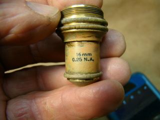 Antique Bausch & Lomb Microscope 4mm 16mm B.  M.  LEVOY INC York City 11