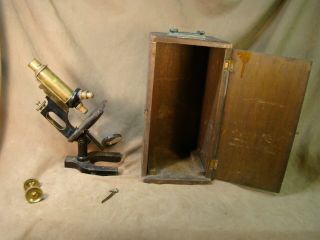 Antique Bausch & Lomb Microscope 4mm 16mm B.  M.  LEVOY INC York City 7
