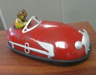 Early Vintage Lindstrom Skeeter Bug Doodlebug Key Wind - Up Tin Bumper Car Toy