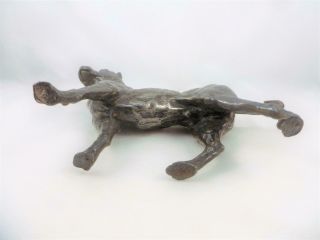 Antique Art Nouveau Oxidised Metal ' WMF ' Mastiff Hound Dog Figure c1910 10