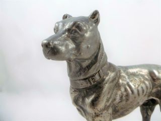 Antique Art Nouveau Oxidised Metal ' WMF ' Mastiff Hound Dog Figure c1910 11