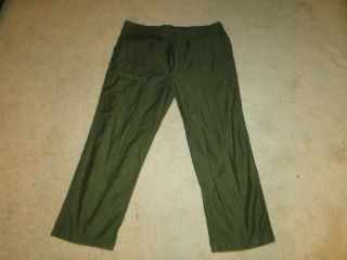 Vintage Vietnam War Us Army Military Uniform Trousers Pant Button Fly Sz 42 X30