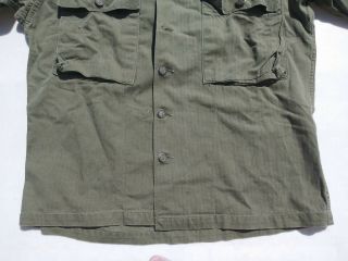 WW2 US Army HBT 13 Starts Combat Shirt Size 38R - 3