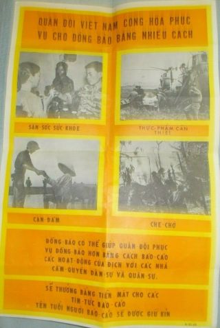 Propaganda Flyer Vietnam War 1968 Vietnamese Language Photograph Color