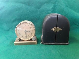 Vintage Zenith Watch Co Travel Clock And Case 11