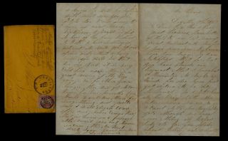 7th Indiana Infantry Civil War Letter From Camp In Kelly 