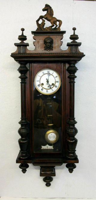 Antique Wall Clock Vienna Regulator 19th century JUNGHANS 2