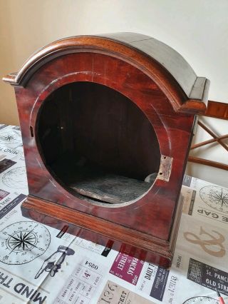 Antique Mahogany Large Dial Bracket Clock Case For Priject