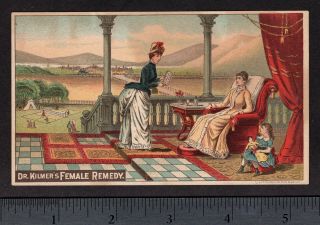 Dr Kilmers Female Remedy Cancer Cure Sick Headache bottle Victorian Trade Card 2