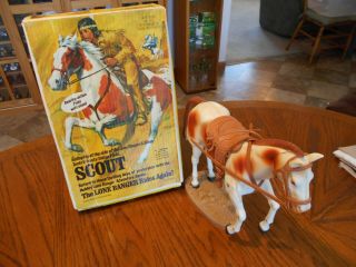 VINTAGE 1972 HUBLEY,  THE LONE RANGER,  SILVER & SCOUT HORSES W/BOXES, 11