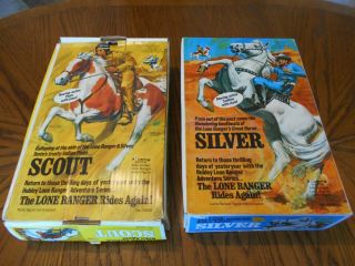 Vintage 1972 Hubley,  The Lone Ranger,  Silver & Scout Horses W/boxes,