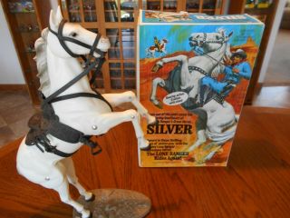 VINTAGE 1972 HUBLEY,  THE LONE RANGER,  SILVER & SCOUT HORSES W/BOXES, 3