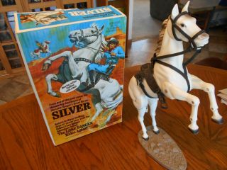 VINTAGE 1972 HUBLEY,  THE LONE RANGER,  SILVER & SCOUT HORSES W/BOXES, 6