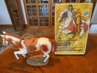 VINTAGE 1972 HUBLEY,  THE LONE RANGER,  SILVER & SCOUT HORSES W/BOXES, 8