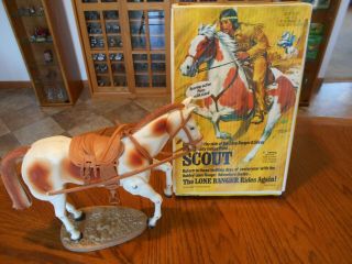VINTAGE 1972 HUBLEY,  THE LONE RANGER,  SILVER & SCOUT HORSES W/BOXES, 9