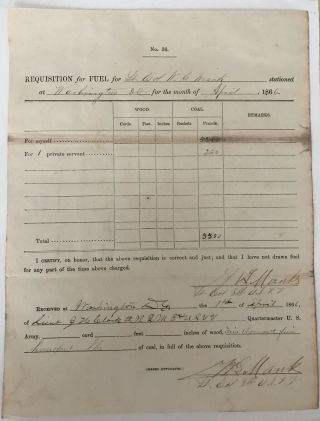 CIVIL WAR GENERAL COLONEL 8th US VV/32nd INDIANA INFANTRY MANK DOCUMENT SIGNED 3