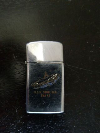 Zippo Lighter USS Coral Sea CVA - 43 US Navy Military Vintage 1/1967 2