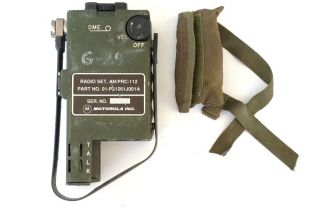 Rare An/prc - 112 Motorola Survival Pilot Radio Us Army Usaf Handset An/prc - 90