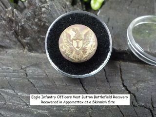 Rare Vintage Antique Civil War Relic Eagle Infantry Button Confederate Position