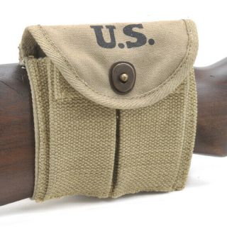 WW2.  30 M1 CARBINE SLING OILER BUTTSTOCK POUCH & FLEECE CASE KHAKI Dated 1942 3