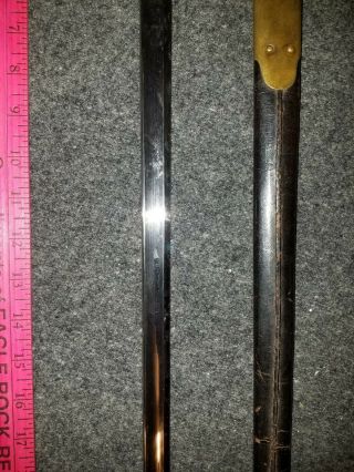 1864 CIVIL WAR US MODEL 1840 AMES MUSICIAN ' S SWORD Ames with Scabbard 7