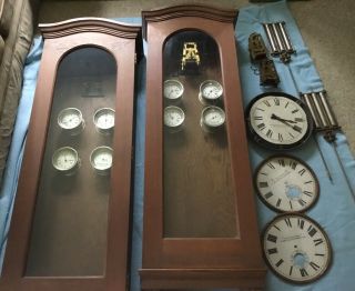 2 Standard Electric Time Co Master Clocks,  8 Pilot Clocks,  Mercury Tube Pendulums