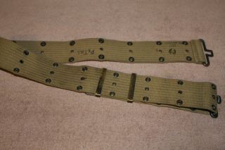 Early WW2 U.  S.  Army Issued OD Web Gun Belt,  1942 d.  & Named, 10
