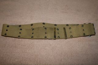Early WW2 U.  S.  Army Issued OD Web Gun Belt,  1942 d.  & Named, 4