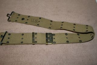 Early WW2 U.  S.  Army Issued OD Web Gun Belt,  1942 d.  & Named, 8