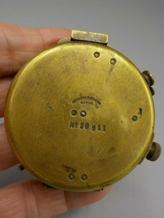 Antique WWI US Army Engineer Corps Cruchon & Emons Berne Brass Military Compass 6