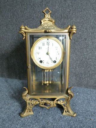 Seth Thomas Brass And Glass Regulator Clock