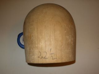 Vintage Wooden Hat Block Form Mold - 22 1/2 - 796 4