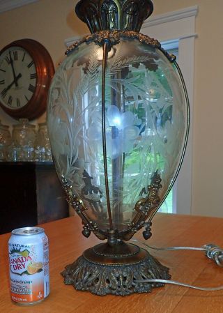 1891 - 1900 Whitall Tatum Apothecary Pharmacy Store Show Globe Jar Table Lamps