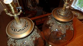 1891 - 1900 Whitall Tatum apothecary pharmacy store show globe jar table lamps 5