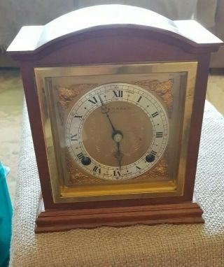 Elliott Of London Mantle Clock.  Retailed By " Garrard & Co Ltd London " With Key