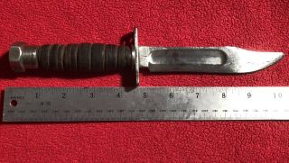Vintage Camillus NY Pilot Survival Knife No Date 1962 - 1967 with Sheath 7