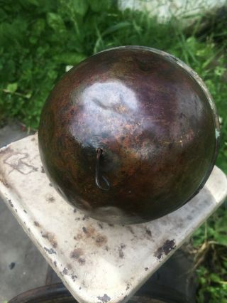 Antique Copper Cannon Ball Dug PA Over 7lbs Pin Still In OLD 2