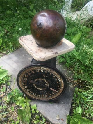 Antique Copper Cannon Ball Dug PA Over 7lbs Pin Still In OLD 3