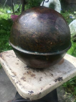 Antique Copper Cannon Ball Dug PA Over 7lbs Pin Still In OLD 4