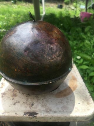 Antique Copper Cannon Ball Dug PA Over 7lbs Pin Still In OLD 5