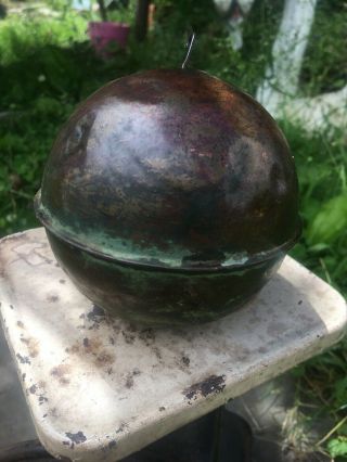 Antique Copper Cannon Ball Dug PA Over 7lbs Pin Still In OLD 6