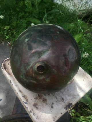 Antique Copper Cannon Ball Dug PA Over 7lbs Pin Still In OLD 8