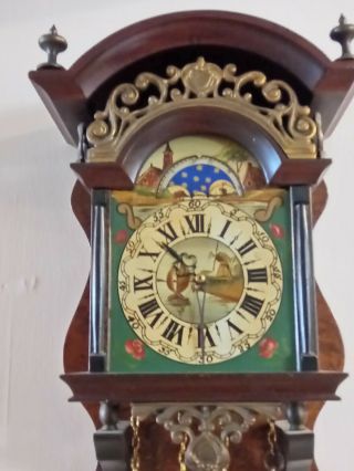 VINTAGE ANTIQUE DECORATIVE Weight Driven Wall Clock GONG Strike st james london 2