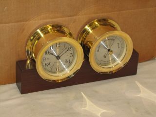 Seth Thomas Vintage Ships Bell Clock/barometer 4 In.  1962 Chelsea Key Restored