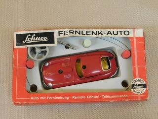 Vintage Schuco Fernlenk Auto Jaguar E Type 3000/1 Wind Up Made In West Germany