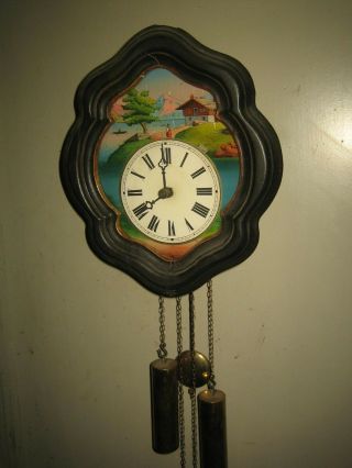 Antique German Black Forest Wall Clock.